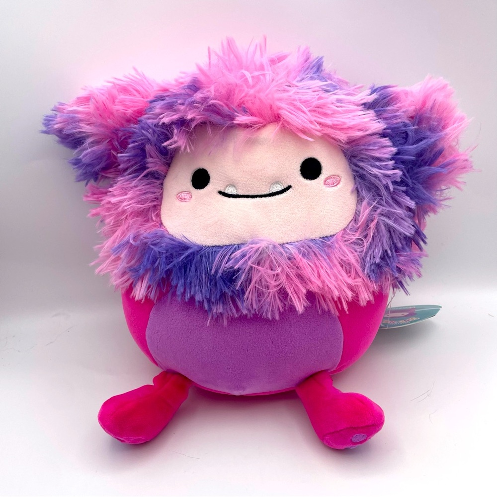 Squishmallows Woxie the Pink & Purple Bigfoot 8” NWT
